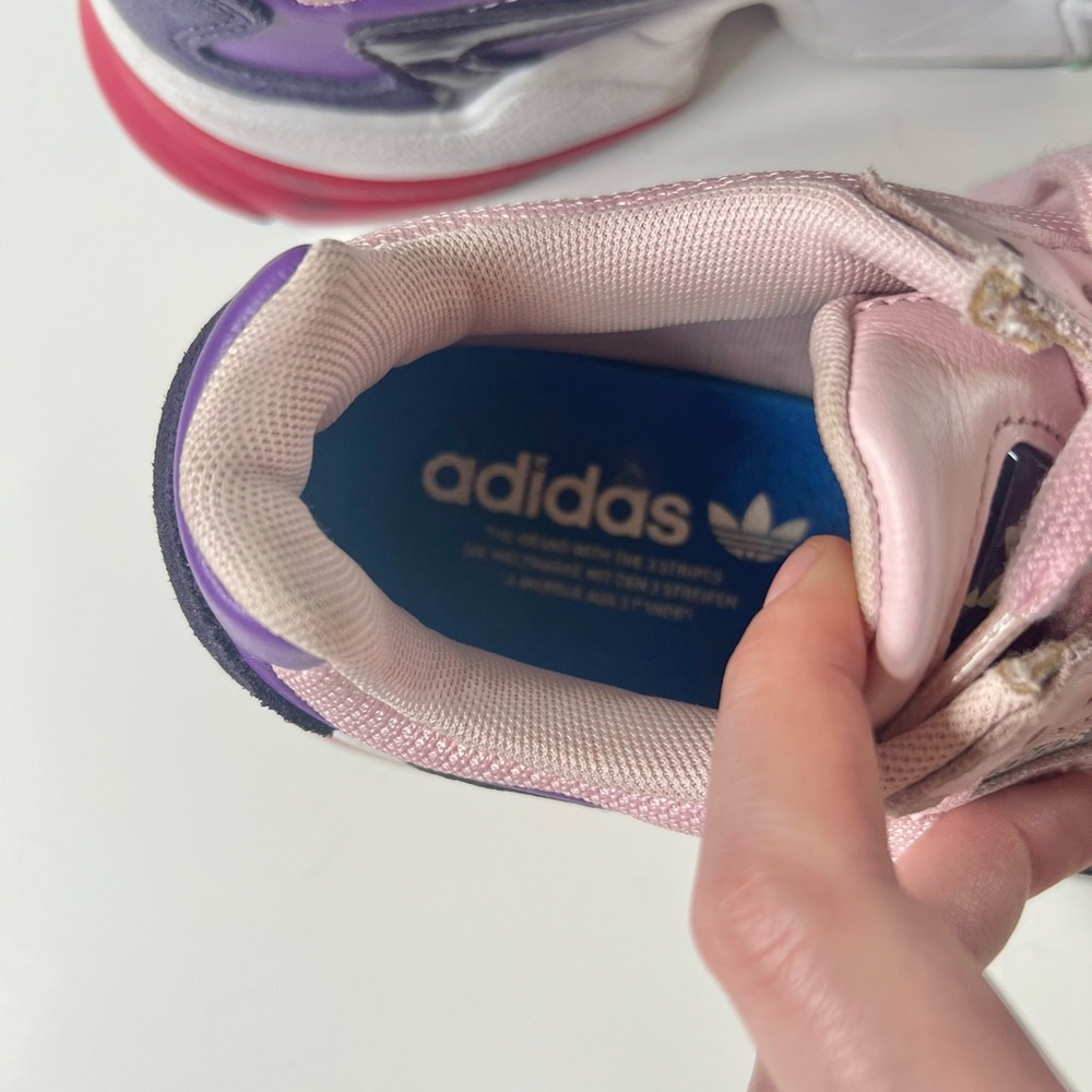 Adidas Falcon Clear Pink Legend Purple athletic shoe sneakers - Picture 8 of 11